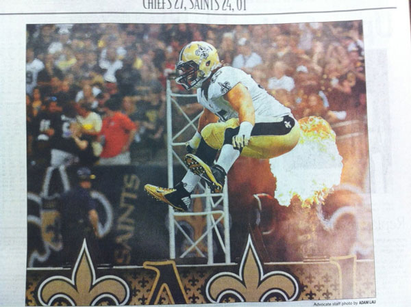 Saints Football Fire Fart