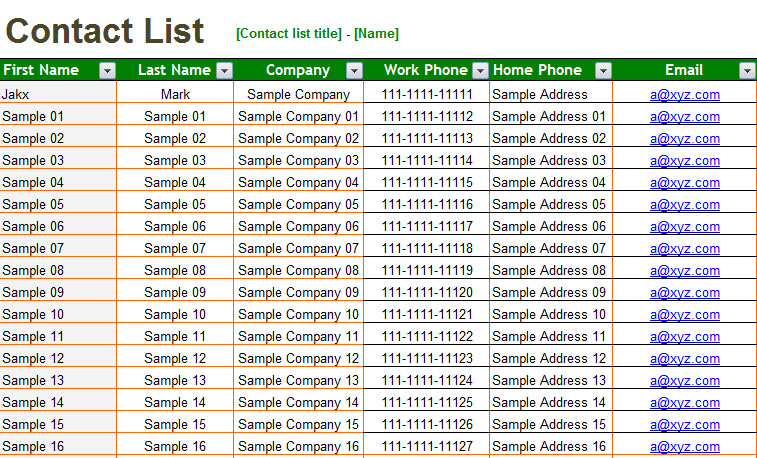 Contact List