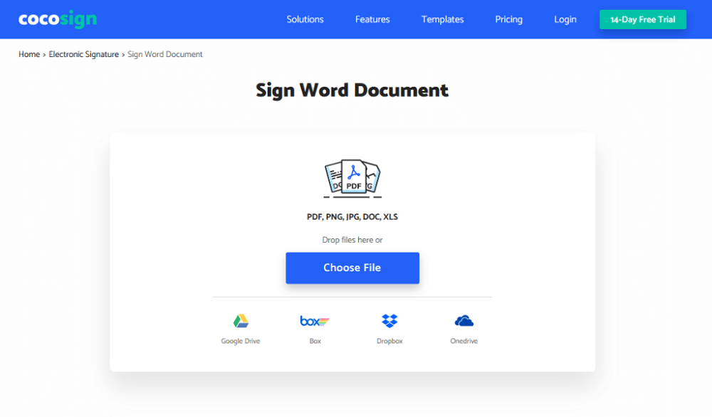 CocoSign: Sign word document